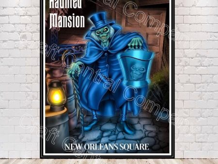 Hat Box Ghost Haunted Mansion Poster Vintage Disney Attraction Poster New Orleans Square Magic Kingdom Fashion