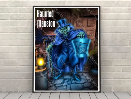 Hat Box Ghost Haunted Mansion Poster Vintage Disney Attraction Poster Magic Kingdom Online Hot Sale