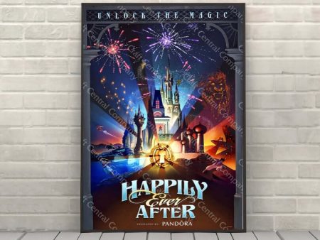 Happily Ever After Poster Magic Kingdom Fireworks Show Poster Disney Attraction Poster Vintage Disney Poster Disney World Poster on Sale