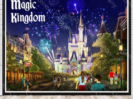 Magic Kingdom Poster Disney Poster Main Street Poster Disney World Poster Disneyland Poster Disney Attraction Poster trolley car nursery on Sale